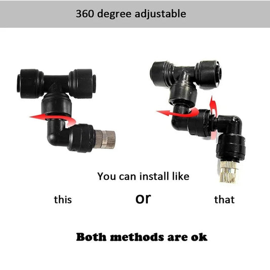 1-6Pcs Watering Spray Nozzle 360 Degree Sprinklers Terrarium Misting Spray head Garden Greenhouse Irrigation Connectors