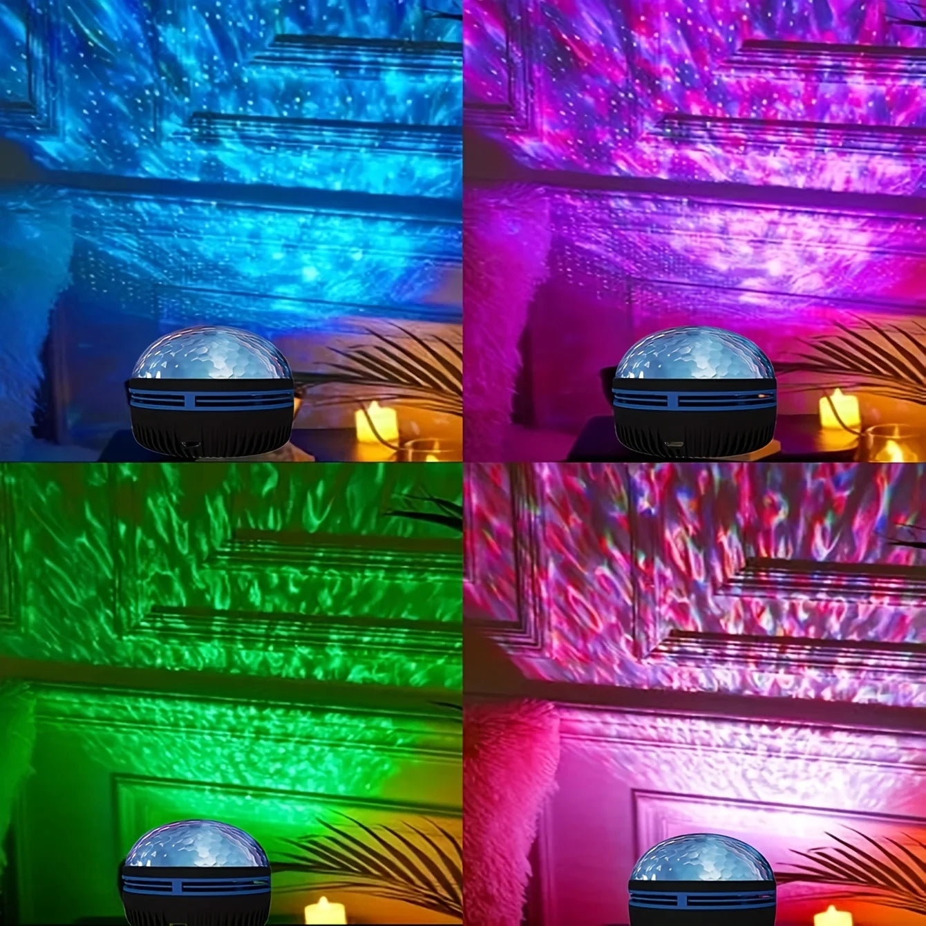 Galaxy Projector, Water Ocean Wave Projector For Bedroom Night Light  Room Decor With 7-Colors Patterns