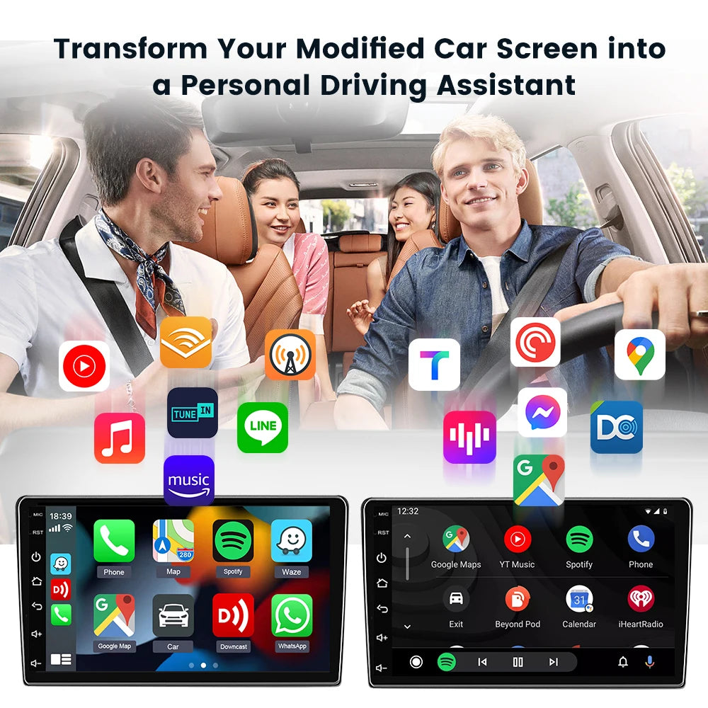 CarlinKit Android Auto USB Dongle Wireless CarPlay Adapter For Android Car Support Spotify Waze Map Phone Mirrorlink Car Radio