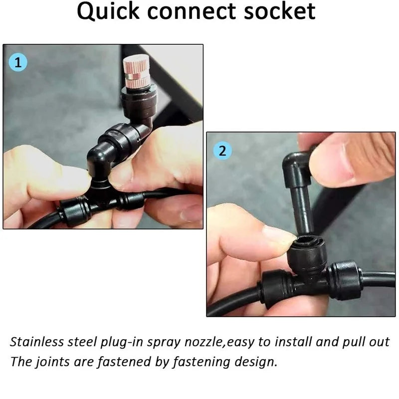 1-6Pcs Watering Spray Nozzle 360 Degree Sprinklers Terrarium Misting Spray head Garden Greenhouse Irrigation Connectors